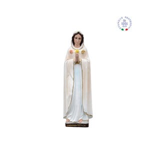 Statue of Our Lady of Rosa Mystica in empty resin cm. 45 (inches 17,71) for indoors and outdoors