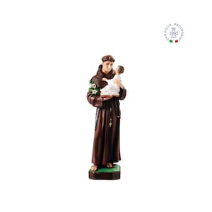 Resin statue of St. Anthony of Padua 65 cm. 25.59&#39;&#39; resin statue of St. Anthony of Padua. With Baby Child. MADE IN ITALY.