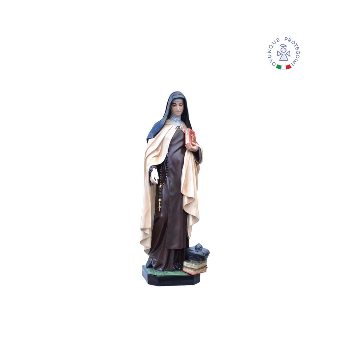 アビラの聖テレサの樹脂像。高さ100cm。屋内外どちらでも飾れます