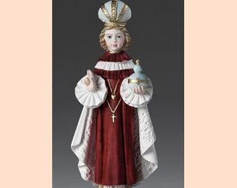 プラハの幼子イエスの像、70 cm（27.55インチ）、大理石と樹脂の手作業