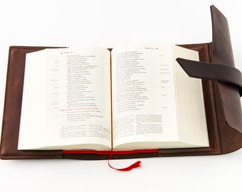 Genuine leather Breviary or Liturgy of the Hours case. Leather book case. Made in Italy.