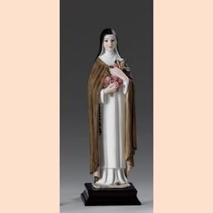 Statue of Saint Therese of the Child Jesus cm 23 in marble dust | 9.06&#39;&#39; St. Therese of Lisieux figurine | Made in Tuscany |