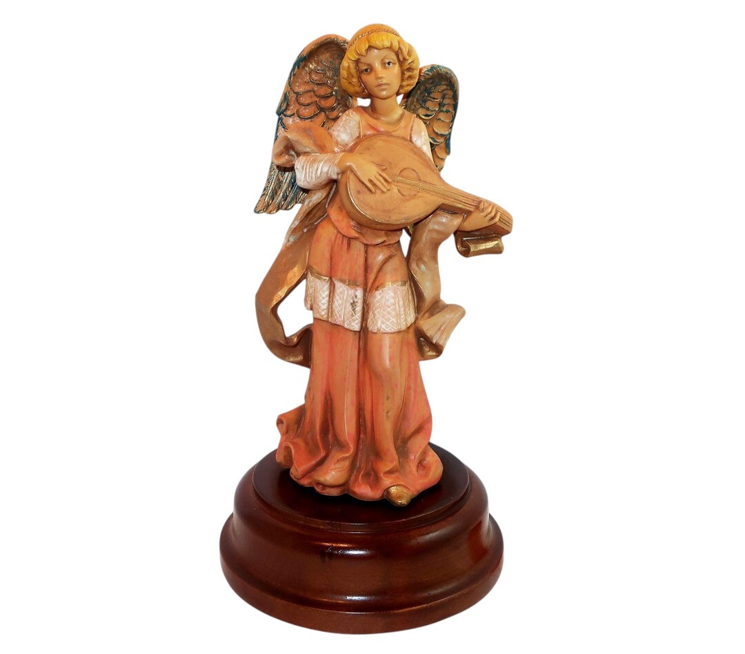PVC Angel Statue With Music Box, 16 Cm | Standing Musician Angels | 6. ...