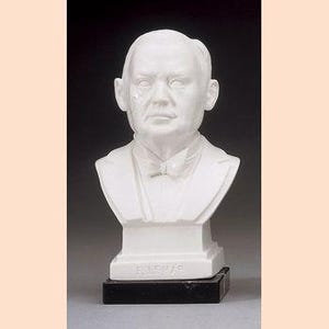Bust of Franz Lehar in white marble dust 14 cm | Italy | 5.51&#39;&#39; Franz Lehar bust sculpture | Made in Tuscany |