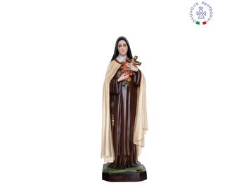 Statue of Saint Therese of the Child Jesus 80 cm. Statue of Saint Therese of Lisieux. 31.50'' St Therese of Lisieux resin statue. From Italy