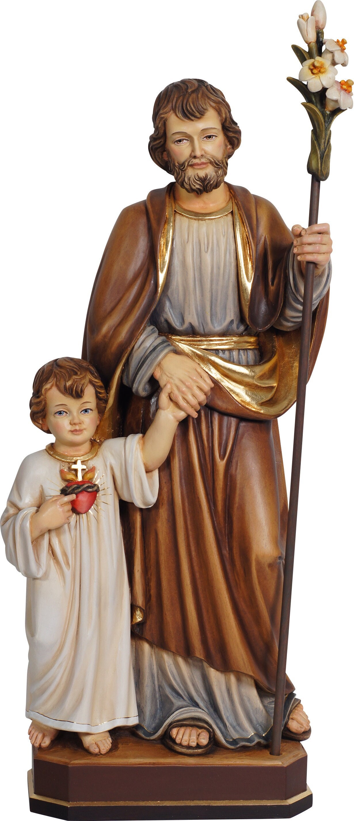 Wooden Statue of St. Joseph With Infant Jesus Handcrafted in Etsy