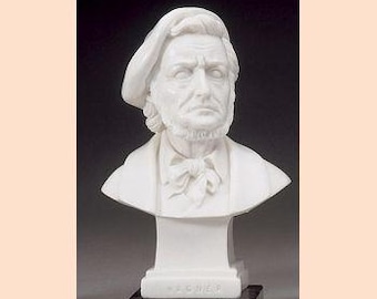 リヒャルト・ワーグナーの胸像、高さ15cm（5.90インチ）、アラバスター