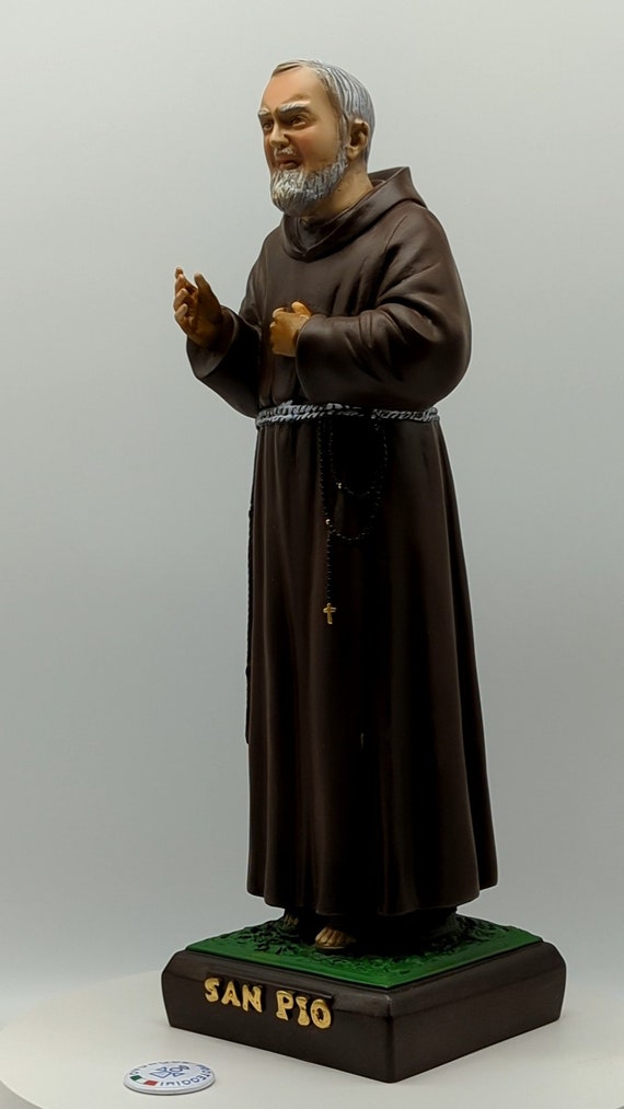Statuette Padre Pio (Saint Pio) En Résine - Hauteur 20 Cm - Neuf - Décoration Religieuse