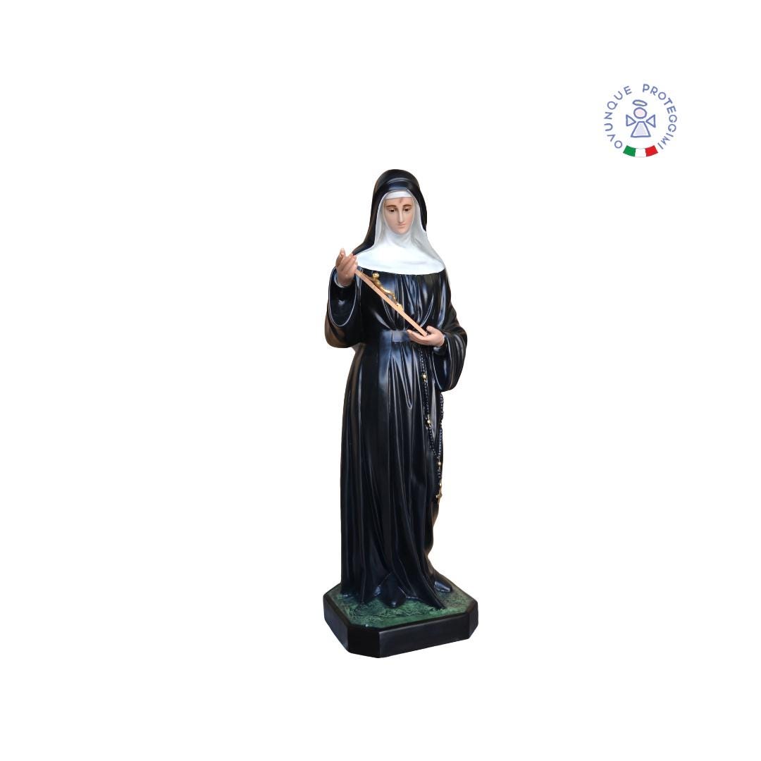 Statue Sainte Rita De Cascia 13 Cm – Figurine Résine Peinte Main, Détails Fins Et Dévotion, Idéale Maison Ou Bureau