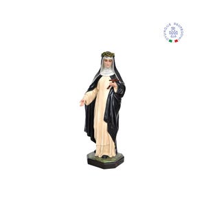 Statue of Saint Catherine of Siena cm 80 in resin, for indoors and outdoors. 31.49&#39;&#39; Saint Catherine of Siena resin statue. MADE IN ITALY.