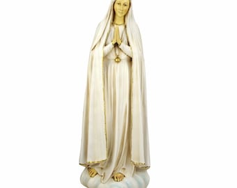 ファティマの聖母像 65 cm (25.59 インチ)、樹脂製、完全に手作業で
