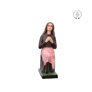 Statue of St. Bernadette Soubirous in resin 90 cm (35.43&#39;&#39;) tall and hand-painted. Italian handcrafted product. MADE IN ITALY.