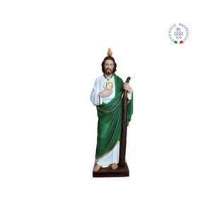 Statue des Heiligen Judas aus Kunstharz, 30 cm, für drinnen und draußen. 11,81 Zoll große Statue des Heiligen Judas aus Kunstharz. HERGESTELLT IN ITALIEN.