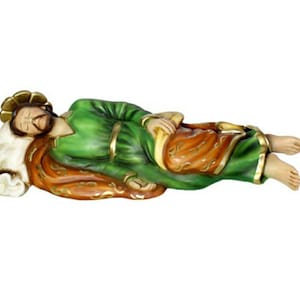 Sleeping Saint Joseph resin statue Pope Francis cm 40. 15.75&#39;&#39; sleeping Saint Joseph resin statue. MADE IN ITALY.