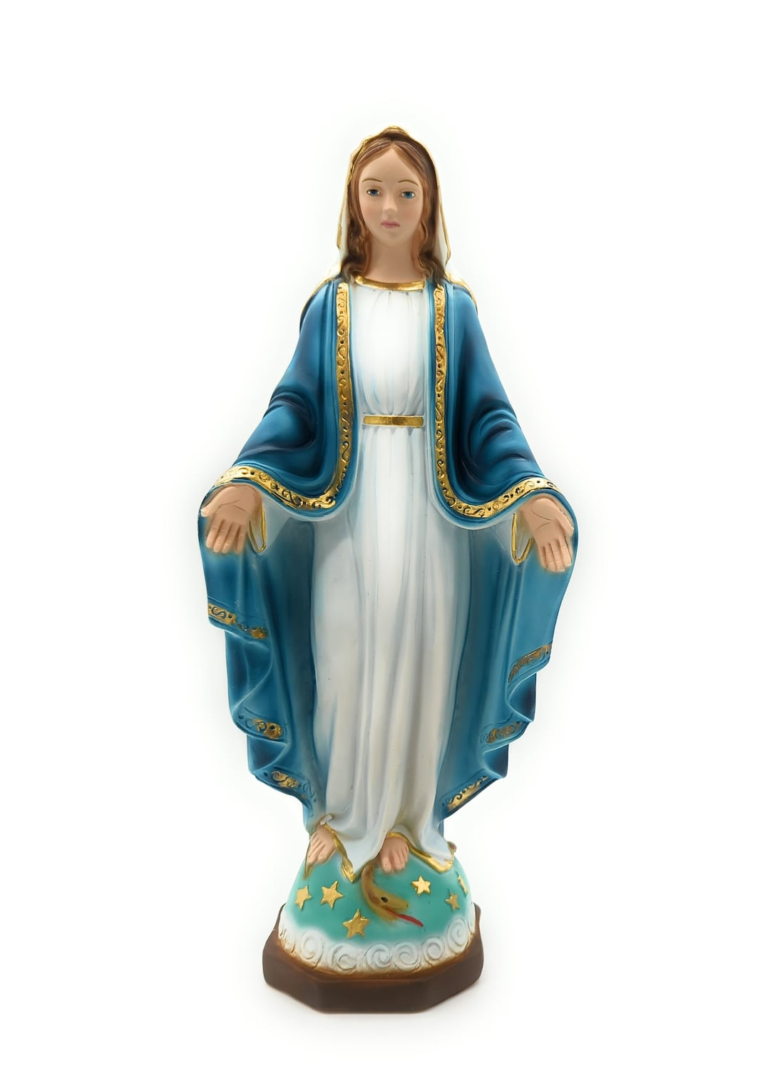 Statue of Immaculate or Our Lady of Grace in Marble Dust 40 Cm (15.75 ...