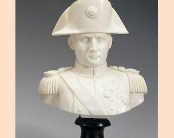 Büste Napoleons aus weißem Marmorstaub | Italien | Napoleon-Bonaparte-Büste | Hergestellt in der Toskana |