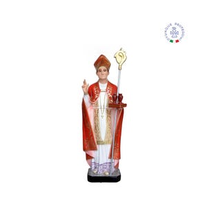 75 cm resin statue of San Gennaro. Suitable for indoor and outdoor use. 29.52&#39;&#39; St. Gennaro resin statue. MADE IN ITALY.