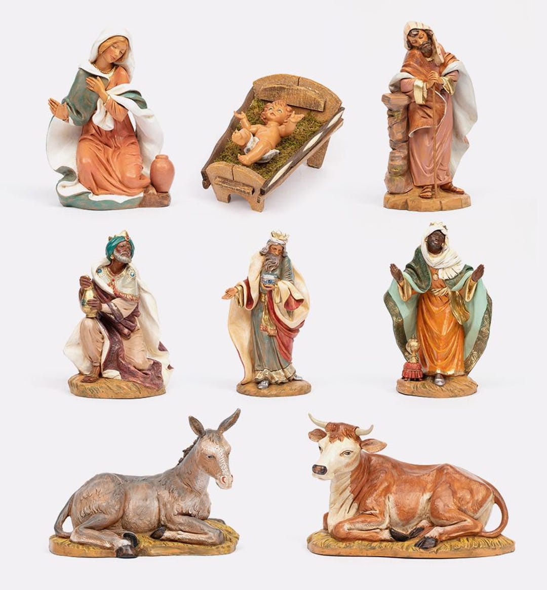 Pvc Nativity Nativity Set of 8 Pieces in Colored PVC 45 Cm | for Indoors and ...