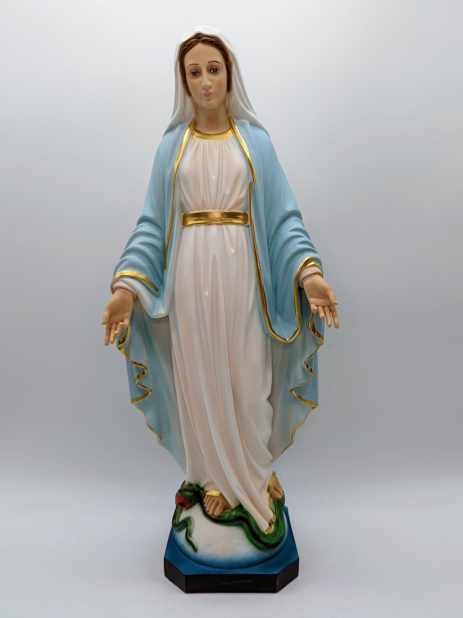 Estatua de la Virgen Milagrosa en resina cm. 50 (pulgadas 19,68) con ...