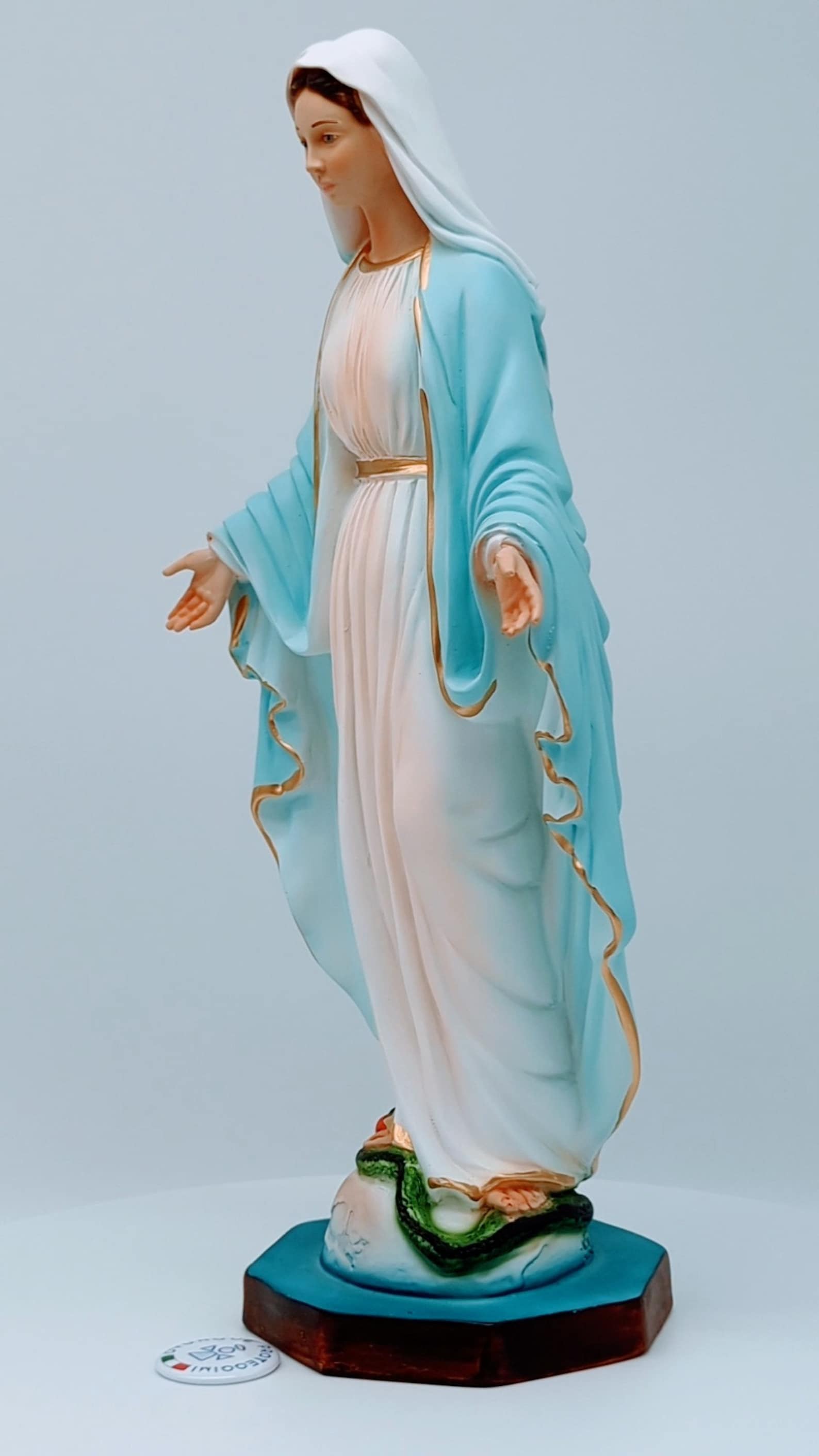 Estatua de resina de la Virgen Milagrosa, 40 cm de alto (15,74 pulgadas ...