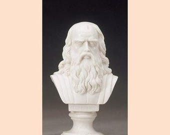 レオナルド・ダ・ヴィンチの大理石胸像 – イタリア製ハンドメイド