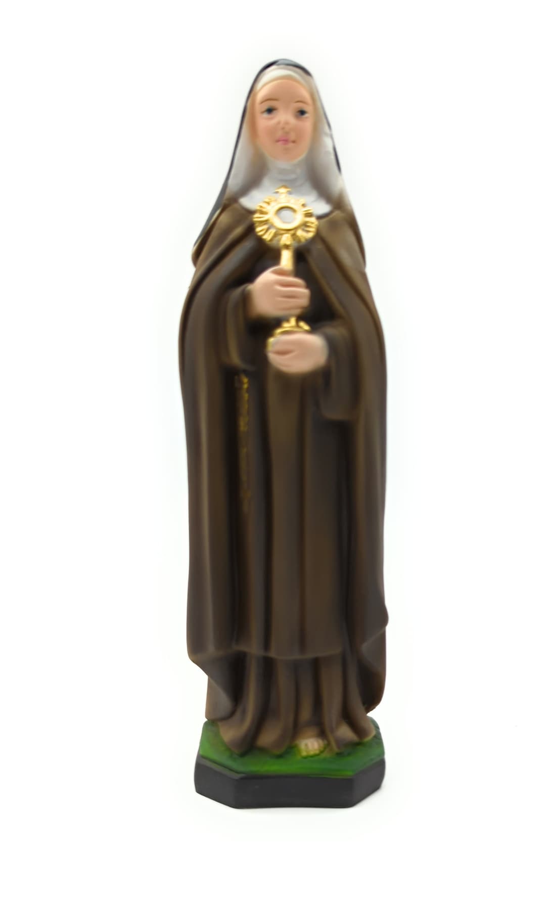 Statue of Saint Clare of Assisi 20 Cm High in Marble Dust. St. Clare of