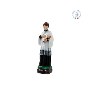 Harzstatue des Heiligen Aloysius von Gonzaga, 30 cm. Geeignet für den Innen- und Außenbereich. 11,81 Zoll große Harzstatue des Heiligen Aloysius von Gonzaga. Aus Italien