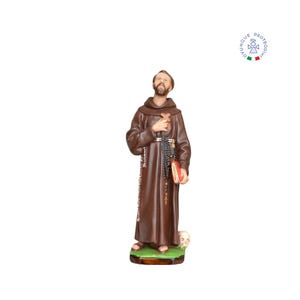 Resin statue of St. Francis of Assisi 40 cm high. Suitable for indoors and outdoors. 15.74&#39;&#39; Resin statue of St. Francis of Assisi.