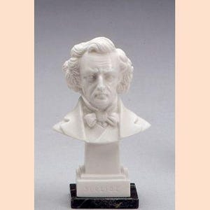 Bust of Hector Louis Berlioz in white marble dust 11 cm | Italy | 4.33&#39;&#39; Hector Louis Berlioz sculpture | Made in Tuscany |