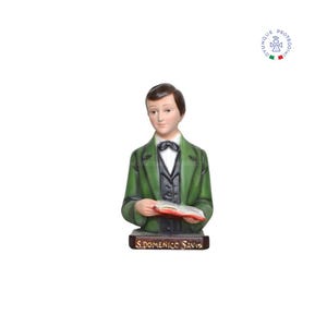 7.09&#39;&#39; Resin Statue of St. Dominic Savio (bust).