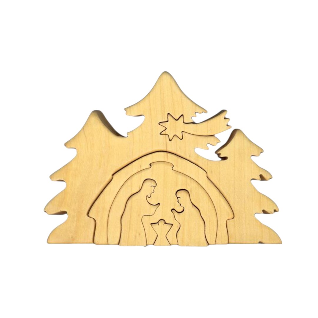 Mini Movable Wooden Nativity Scene | Miniature Holy Family | Nativity ...