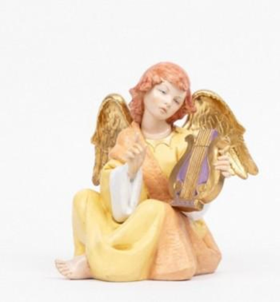 Sitting Angel PVC Statue 21cm | Standing Musician Angel | 8.27'' Angel ...