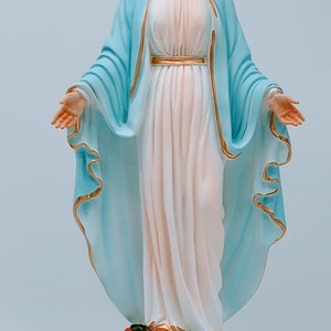 Estatua de la Virgen Milagrosa con 40 cm en resina para interiores y ...