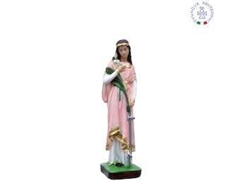 STATUE DE LA Madonna Du Sasso CM 15 IN Marbre Résine Pleine Décoré à la