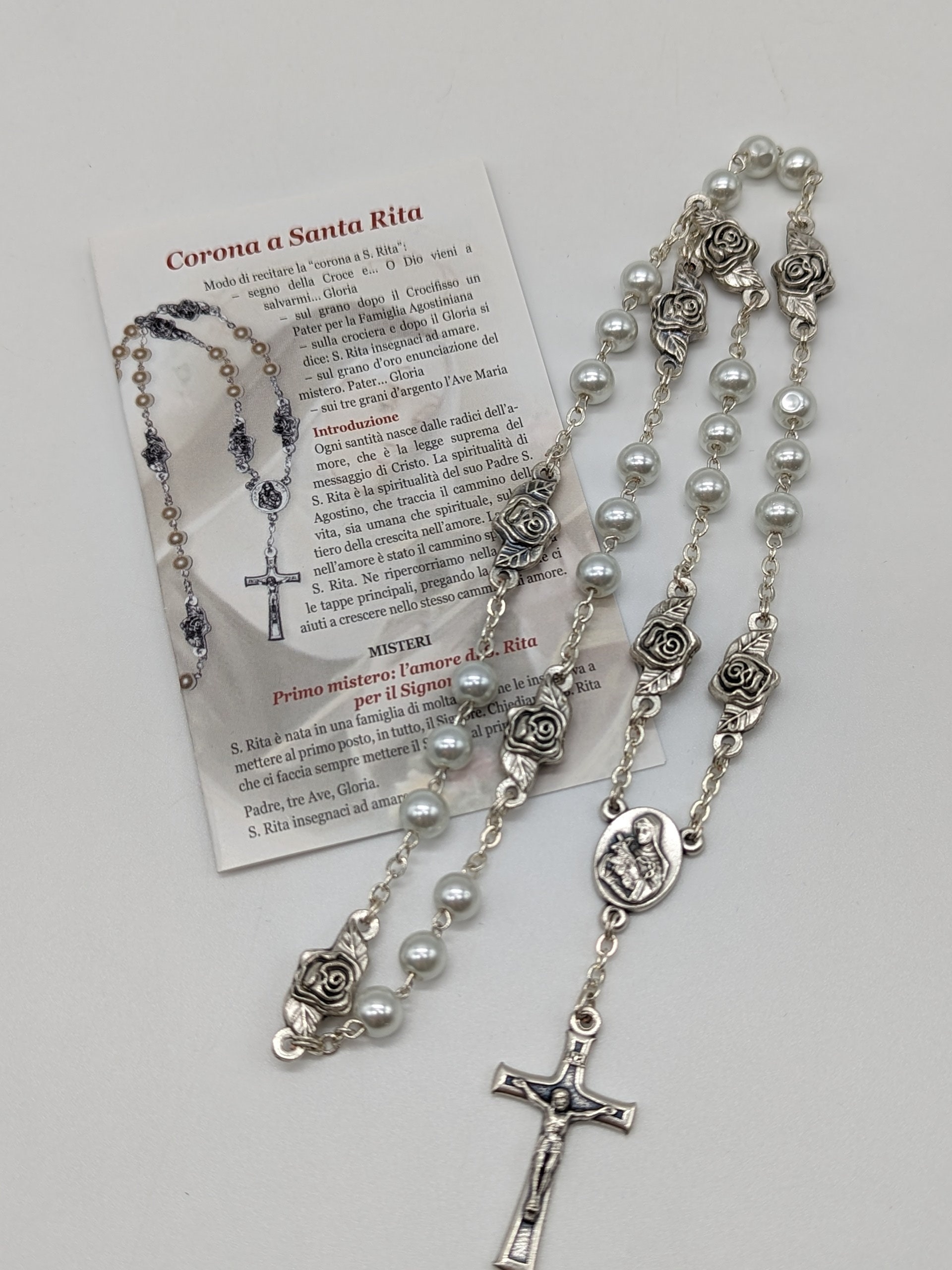Chaplet of St Rita. St. Rita Rosary 32 Cm (12.59'') Long and Pater With  Roses With Prayer. Italian Manufacture. - Etsy, image size:1920x2560
