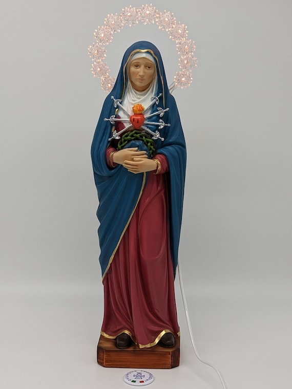 Statue of Our Lady of Sorrows in Resin 40 Cm High inches Etsy