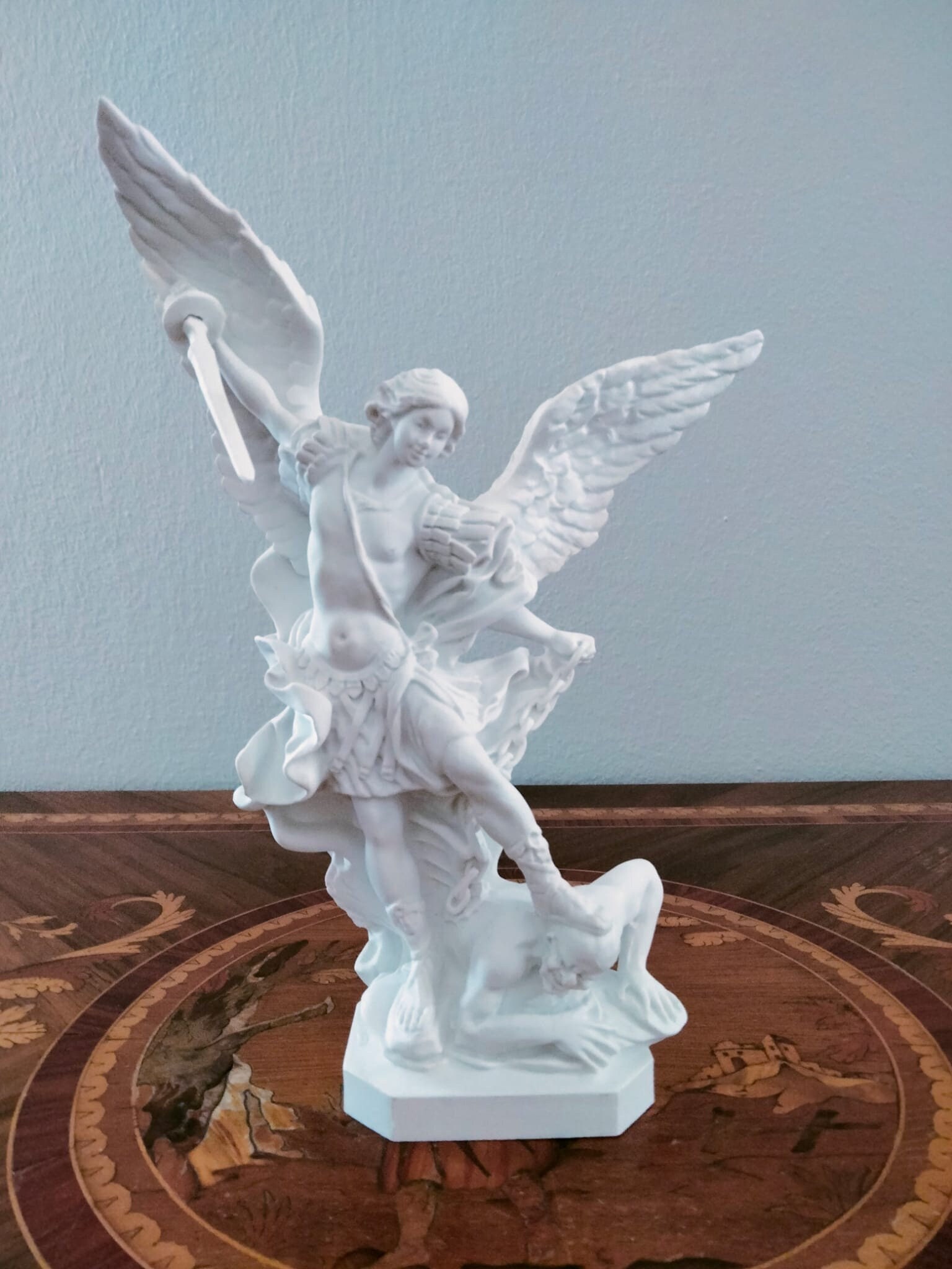 Statue of St. Michael the Archangel White Cm 20 - Etsy