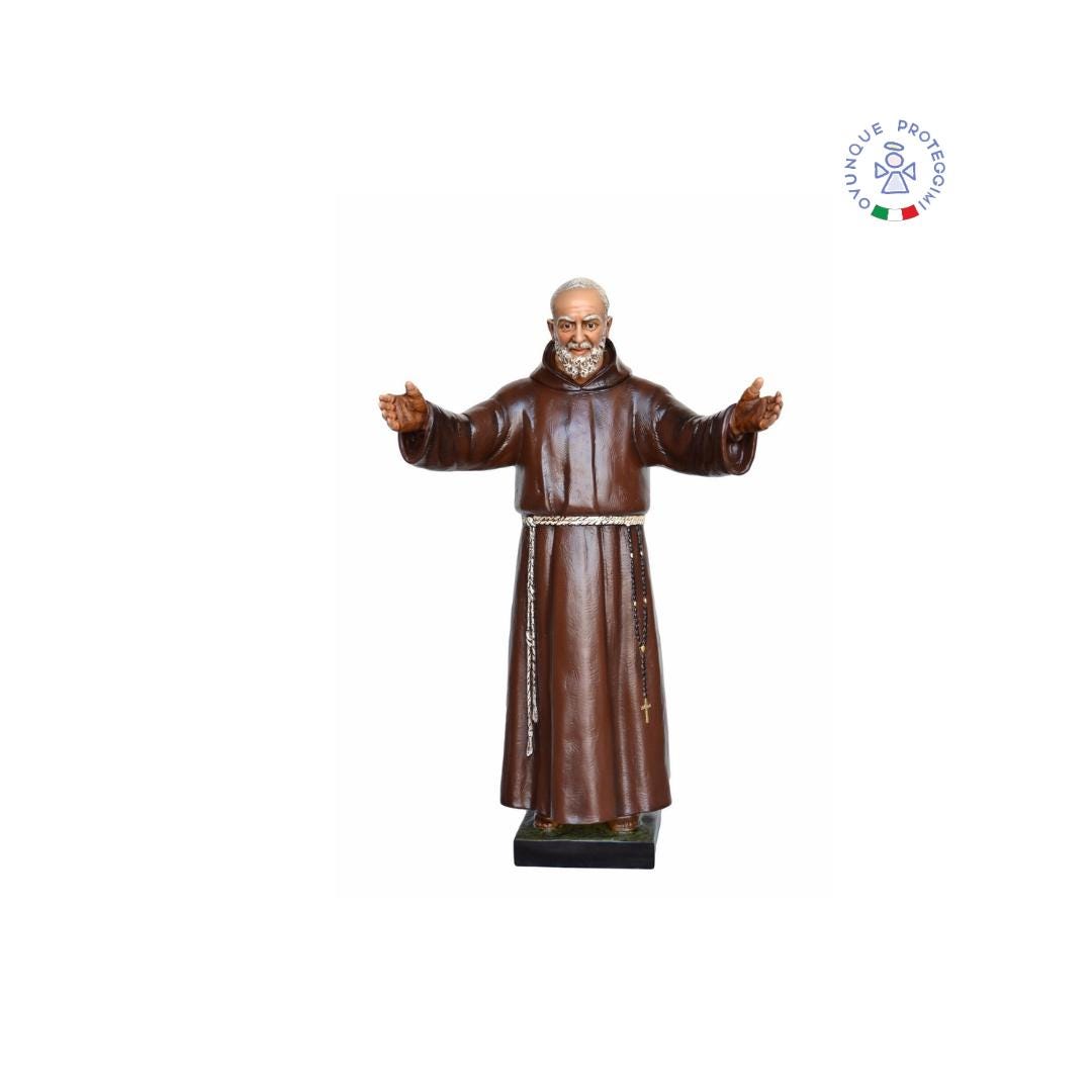 Eurofusioni Pater-Pio-Statue – Handgemalt Aus Harz, 15 Cm Hoch, Italienische Handwerkskunst, Made In Italy