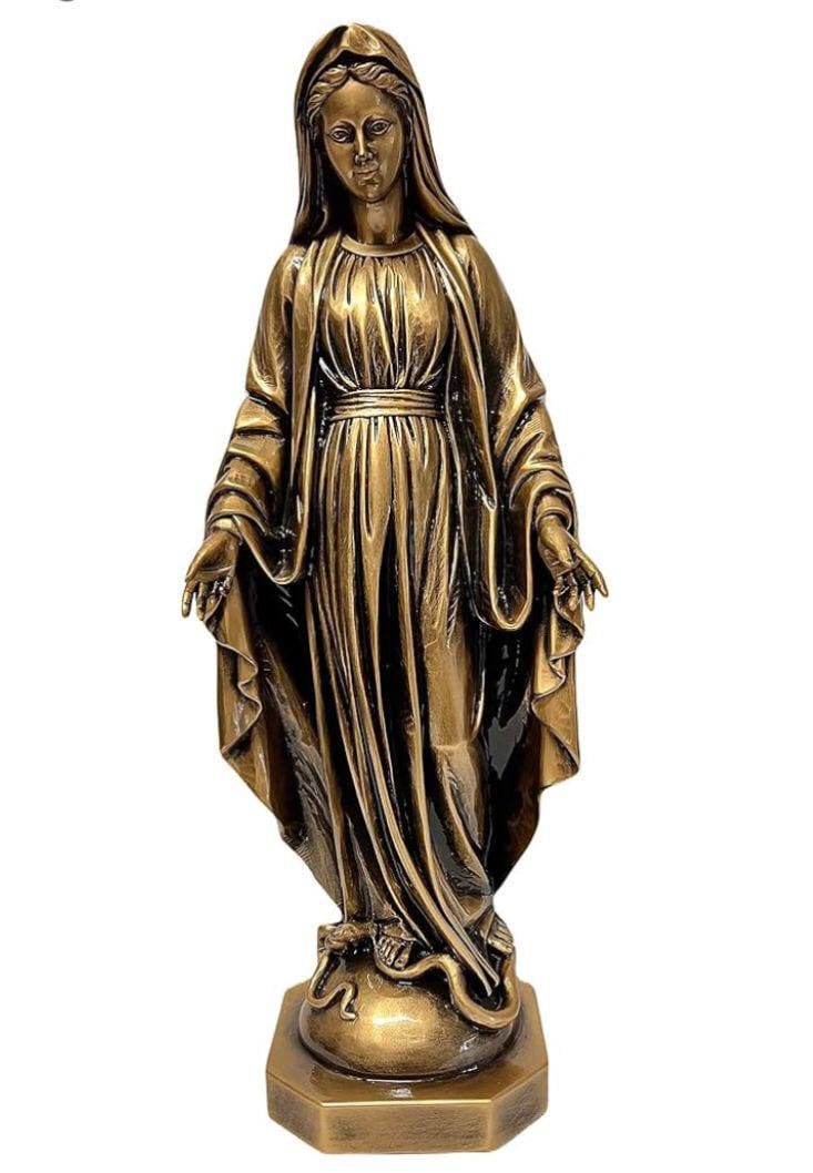 Madonnen Statue Aus Steinguss – Heilige Maria Kapelle Für Den Garten, 94 Cm Hoch, 117 Kg, Frostsicher & Wetterbeständig