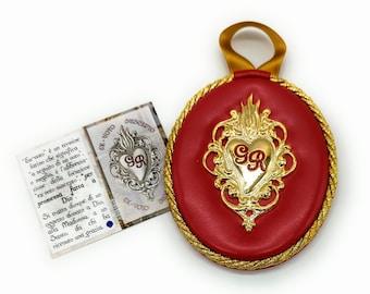 Cuore Ex Voto. Cuore votivo Ex Voto in Metallo. Cuore per Grazia Ricevuta 12x10 cm da Appendere. Italy. Ex Voto Votive Heart.