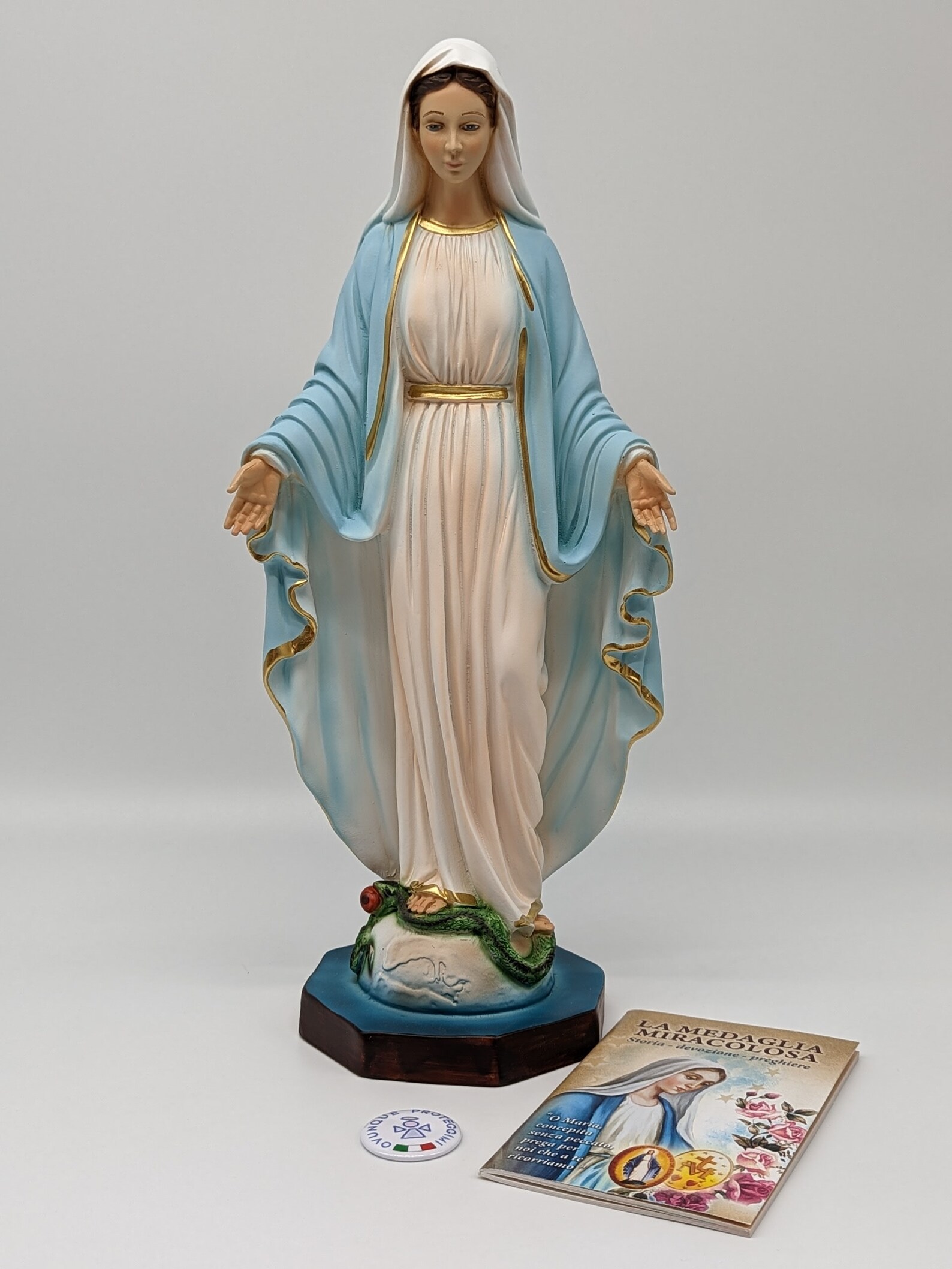 Estatua de resina de la Virgen Milagrosa, 40 cm de alto (15,74 pulgadas ...