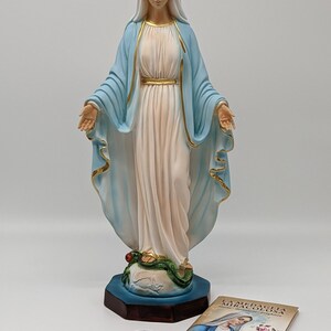 Estatua de la Virgen Milagrosa en resina, 40 cm de alto (15,74 pulgadas ...