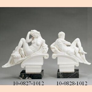 Statues The Day and the Night by Buonarroti in marble dust | Made in Italy | The Day and the Night by Buonarroti sculpure | Medici Tombs