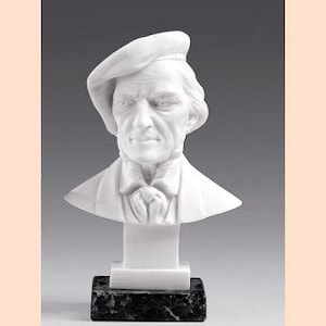 Bust of Richard Wagner in white marble dust | Italy | Richard Wagner bust sculpture | Made in Tuscany |