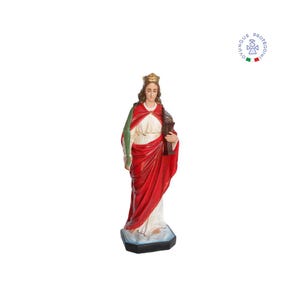 Saint Cecilia fiberglass statue 130 cm hand painted. 51.18&#39;&#39; Saint Cecilia fiberglass statue. MADE IN ITALY.