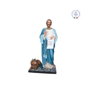 Fiberglass statue of St. Luke the Evangelist, 160 cm. For outdoor use. 62.99&#39;&#39; St. Luke the Evangelist fiberglass statue. MADE IN ITALY.
