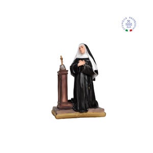 Saint Rita of Cascia kneeling resin statue cm 40. 15.74&#39;&#39; Saint Rita of Cascia kneeling resin statue. MADE IN ITALY.