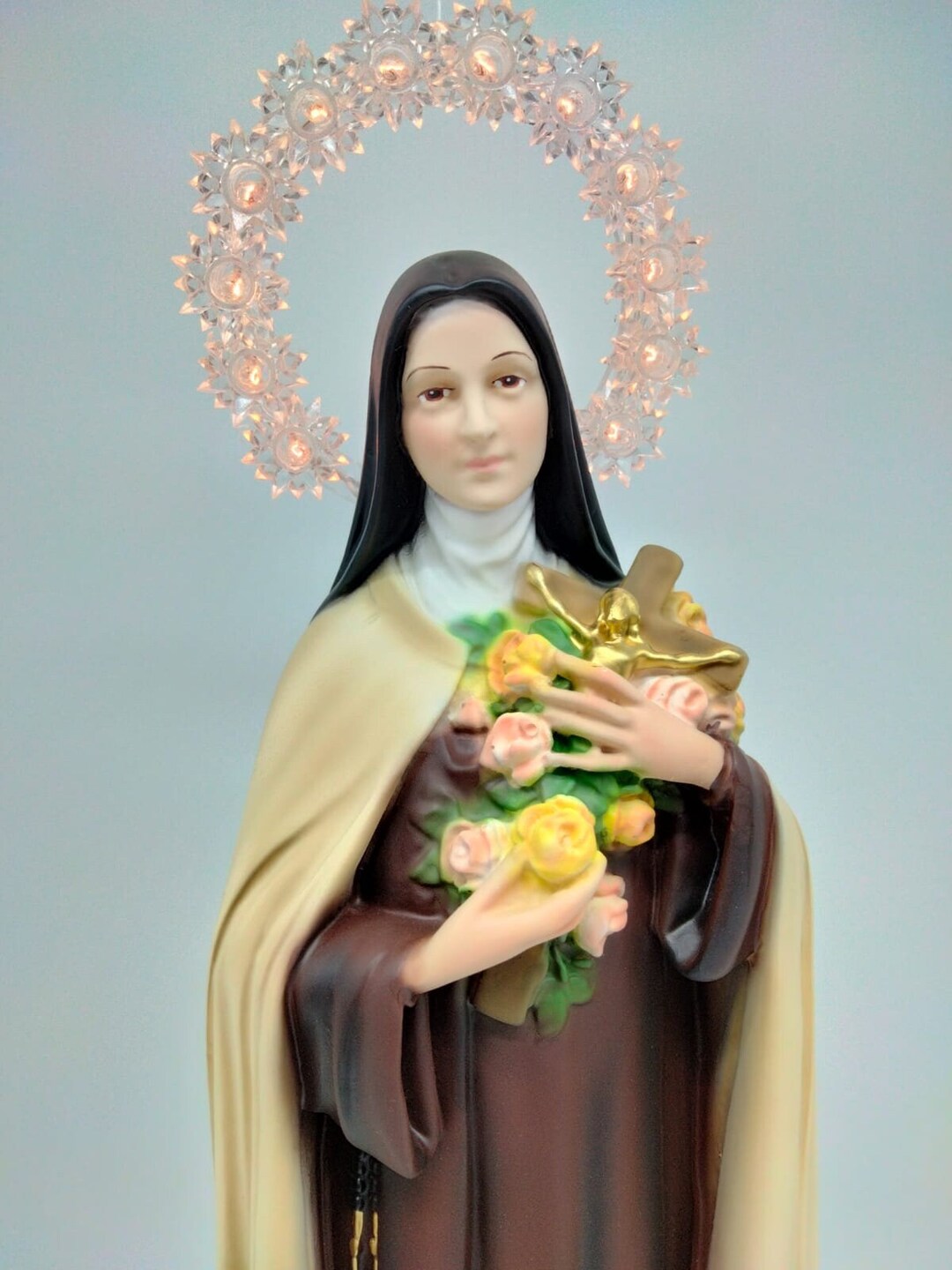 Resin Statue of Saint Therese of the Child Jesus Cm 40 With Luminous ...