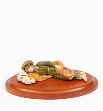 Sleeping Saint Joseph statue with wooden base cm 17 | Made in Italy | 6.69'' sleeping Saint Joseph statue | FONTANINI ORIGINAL |