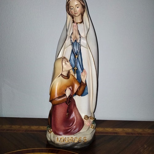 Statue of Our Lady of shops Medjugorje in wood carved